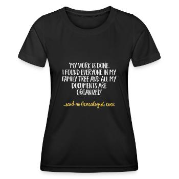 Genealogie Ahnenforschung Ahnenforscher - Frauen Funktions-T-Shirt - Schwarz - Vorne - AI Model Female 172 light (172cm)
