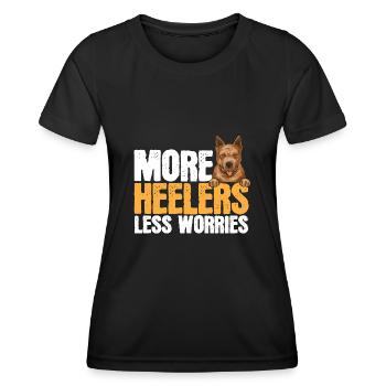 Australian Cattle Dog Red Blue Heeler - Frauen Funktions-T-Shirt - Schwarz - Vorne - AI Model Female 172 light (172cm)