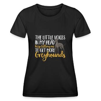 Italienischer Windspiel Windhund Hunde - Frauen Funktions-T-Shirt - Schwarz - Vorne - AI Model Female 172 light (172cm)