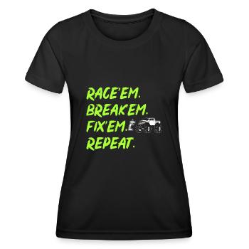 RC Car Ferngesteuertes Auto - Frauen Funktions-T-Shirt - Schwarz - Vorne - AI Model Female 172 light (172cm)