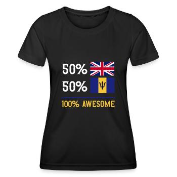Barbados flag Barbadian bayan - Women's Functional T-Shirt - black - Front - AI Model Female 172 light (172cm)