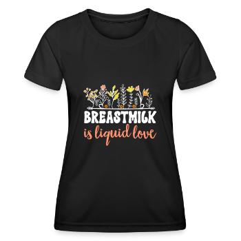 Lactation Consultant IBCLC - Women's Functional T-Shirt - black - Front - AI Model Female 172 light (172cm)