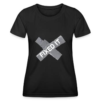 Duct Tape Panzertape Handwerker Klebeband - Frauen Funktions-T-Shirt - Schwarz - Vorne - AI Model Female 172 light (172cm)