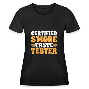 S'more Campfire Marshmallow Camping - T-shirt sport Femme - noir - Devant - AI Model Female 172 light (172cm)