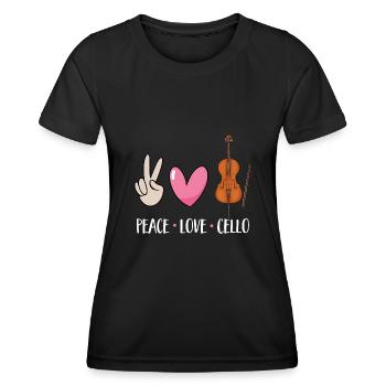 Cello Player Cellist Musician Cello - Women's Functional T-Shirt - black - Front - AI Model Female 172 light (172cm)