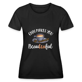 Chai Tea Masala Chai - Women's Functional T-Shirt - black - Front - AI Model Female 172 light (172cm)