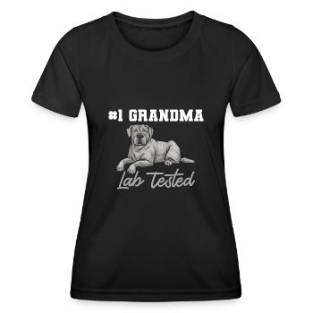 Silver Labrador Retriever Silver Lab - T-shirt sport Femme - noir - Devant - AI Model Female 172 light (172cm)