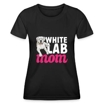 Labrador Retriever blanc Labrador Labrador blanc - T-shirt sport Femme - noir - Devant - AI Model Female 172 light (172cm)