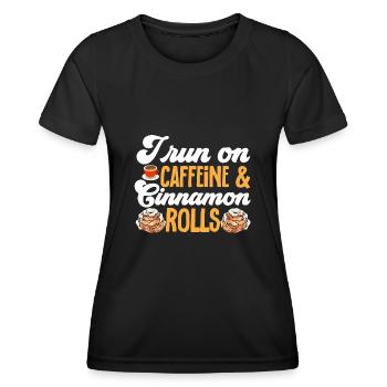 Cinnamon roll - Women's Functional T-Shirt - black - Front - AI Model Female 172 light (172cm)
