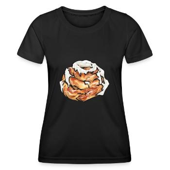 Cinnamon roll - Women's Functional T-Shirt - black - Front - AI Model Female 172 light (172cm)
