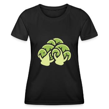Chou de Bruxelles - T-shirt sport Femme - noir - Devant - AI Model Female 172 light (172cm)