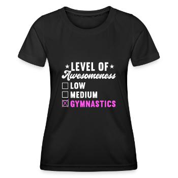 Acrobat Gymnastique Gymnastique Tumbling - T-shirt sport Femme - noir - Devant - AI Model Female 172 light (172cm)