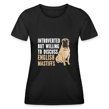 Mastiff Dog Old English Mastiff - Women's Functional T-Shirt - black - Front - AI Model Female 172 light (172cm)
