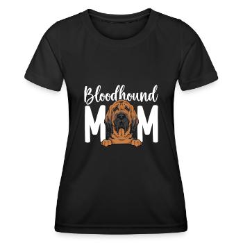Bloodhound Hund Bluthund - Frauen Funktions-T-Shirt - Schwarz - Vorne - AI Model Female 172 light (172cm)