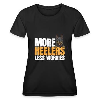 Australian Cattle Dog Red Blue Heeler - Frauen Funktions-T-Shirt - Schwarz - Vorne - AI Model Female 172 light (172cm)
