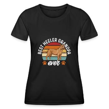 Australian Cattle Dog Red Blue Heeler - Frauen Funktions-T-Shirt - Schwarz - Vorne - AI Model Female 172 light (172cm)