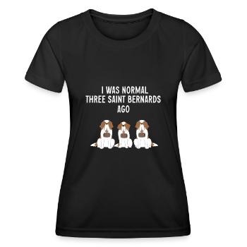 Saint-Bernard Chien Saint-Bernard - T-shirt sport Femme - noir - Devant - AI Model Female 172 light (172cm)