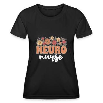 Neurologie Krankenschwester Gehirn Neurologin - Frauen Funktions-T-Shirt - Schwarz - Vorne - AI Model Female 172 light (172cm)