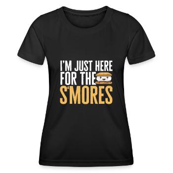 S'more Campfire Marshmallow Camping - T-shirt sport Femme - noir - Devant - AI Model Female 172 light (172cm)