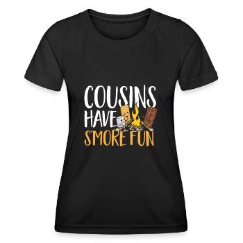S'more Campfire Marshmallow Camping - T-shirt sport Femme - noir - Devant - AI Model Female 172 light (172cm)