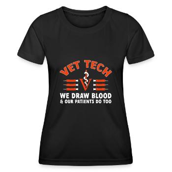Vet Tech Veterinärmedizin Veterinärtechniker - Frauen Funktions-T-Shirt - Schwarz - Vorne - AI Model Female 172 light (172cm)