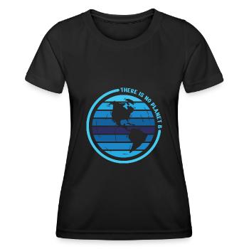 Il n’y a pas de planète B - T-shirt sport Femme - noir - Devant - AI Model Female 172 light (172cm)