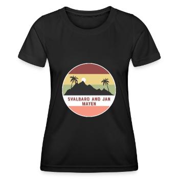 svalbard und jan mayen Retro Land und Länder - Frauen Funktions-T-Shirt - Schwarz - Vorne - AI Model Female 172 light (172cm)