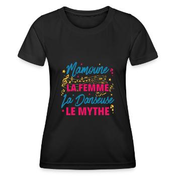 mamoune la femme danseuse le mythe la légende - T-shirt sport Femme - noir - Devant - AI Model Female 172 light (172cm)