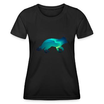 Renard polaire - T-shirt sport Femme - noir - Devant - AI Model Female 172 light (172cm)