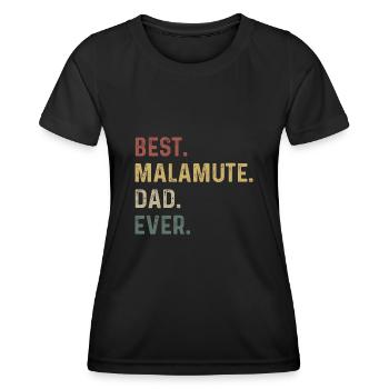 Alaskan Malamute Hund - Frauen Funktions-T-Shirt - Schwarz - Vorne - AI Model Female 172 light (172cm)