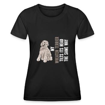 Terrier irlandais à enrobage doux - T-shirt sport Femme - noir - Devant - AI Model Female 172 light (172cm)
