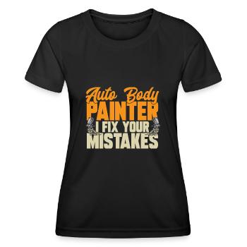 Body Painter Car Painter Painter - T-shirt sport Femme - noir - Devant - AI Model Female 172 light (172cm)