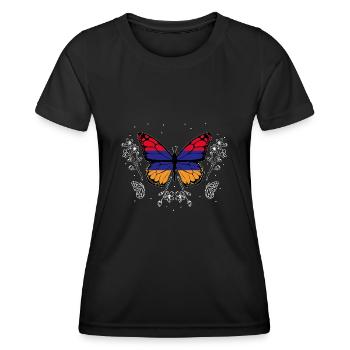 Armenische Flagge Armenien - Frauen Funktions-T-Shirt - Schwarz - Vorne - AI Model Female 172 light (172cm)
