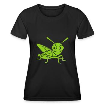 Heuschrecke - Frauen Funktions-T-Shirt - Schwarz - Vorne - AI Model Female 172 light (172cm)