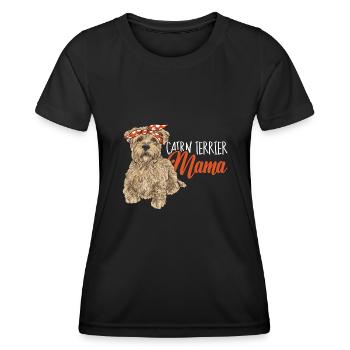 Cairn Terrier Hund - Frauen Funktions-T-Shirt - Schwarz - Vorne - AI Model Female 172 light (172cm)