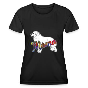 Great Pyrenees Great Pyrenees Mama - Women's Functional T-Shirt - black - Front - AI Model Female 172 light (172cm)