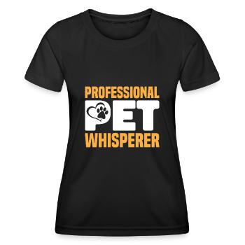 Pet Sitting Cat Dog Pet Sitter - Women's Functional T-Shirt - black - Front - AI Model Female 172 light (172cm)