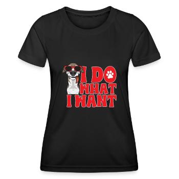 Italian Greyhound Greyhound Dogs - Women's Functional T-Shirt - black - Front - AI Model Female 172 light (172cm)