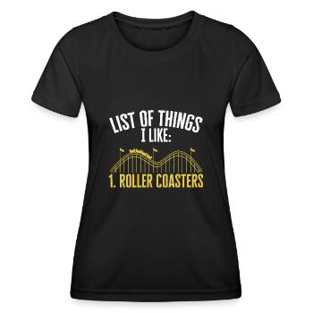 Roller Coaster Amusement Park - Women's Functional T-Shirt - black - Front - AI Model Female 172 light (172cm)