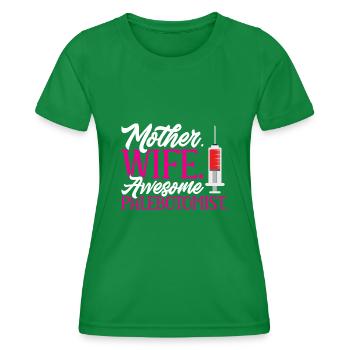 Phlebotomie Blutabnahme Blut Krankenschwester - Frauen Funktions-T-Shirt - Kelly Green - Vorne - AI Model Female 172 dark (172cm)