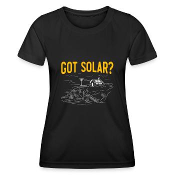 Solar Panel Solar Energy Solar Power - Women's Functional T-Shirt - black - Front - AI Model Female 172 light (172cm)