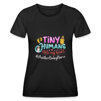 Nurse Baby Maternity Nurse - Women's Functional T-Shirt - black - Front - AI Model Female 172 light (172cm)