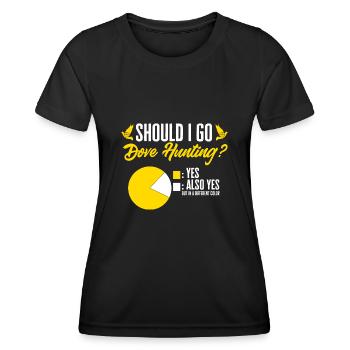 Taubenjäger Taubenjagd Tauben - Frauen Funktions-T-Shirt - Schwarz - Vorne - AI Model Female 172 light (172cm)