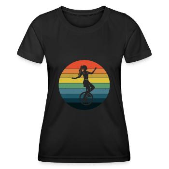 Monocycle monocycle monocycle monocycle monocycle - T-shirt sport Femme - noir - Devant - AI Model Female 172 light (172cm)
