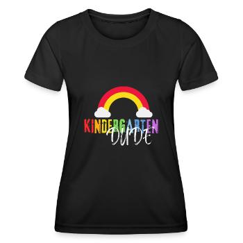 Kindergarten Dude - Frauen Funktions-T-Shirt - Schwarz - Vorne - AI Model Female 172 light (172cm)