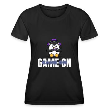 Game On Gaming Geschenk - Frauen Funktions-T-Shirt - Schwarz - Vorne - AI Model Female 172 light (172cm)