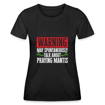 Mante religieuse, collectionneur d’insectes, entomologiste - T-shirt sport Femme - noir - Devant - AI Model Female 172 light (172cm)