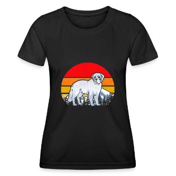 Saint-Bernard Chien Saint-Bernard - T-shirt sport Femme - noir - Devant - AI Model Female 172 light (172cm)