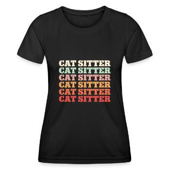 Haustierbetreuung Katze Hund Haustiersitter - Frauen Funktions-T-Shirt - Schwarz - Vorne - AI Model Female 172 light (172cm)