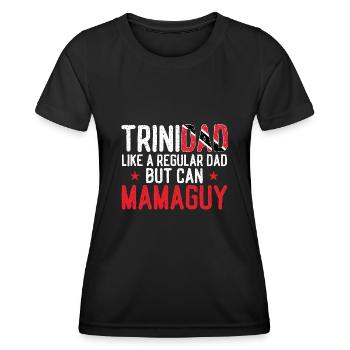 Drapeau de Trinité-et-Tobago - T-shirt sport Femme - noir - Devant - AI Model Female 172 light (172cm)